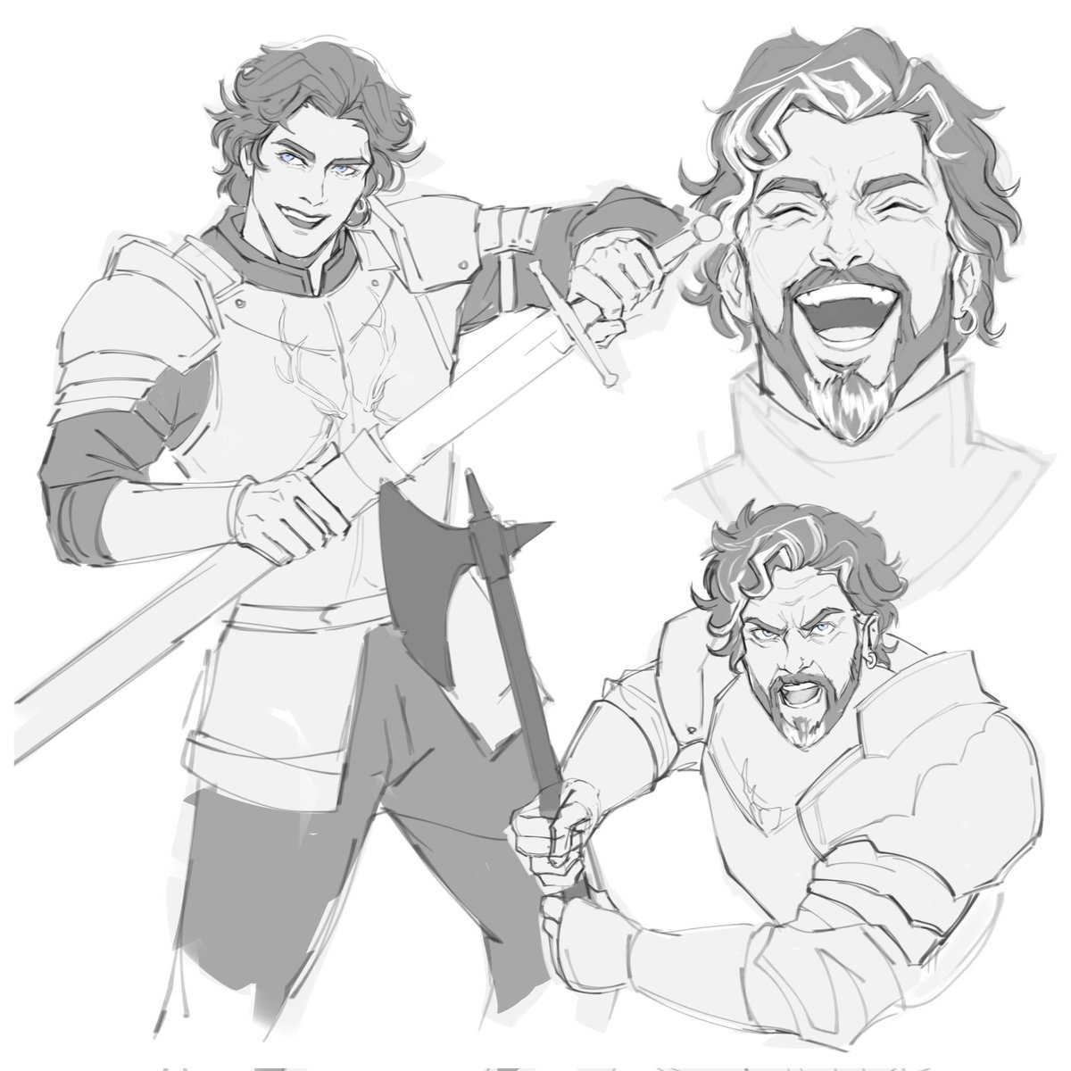 Sofovian_'s tweet image. Sketches of the laughing storm