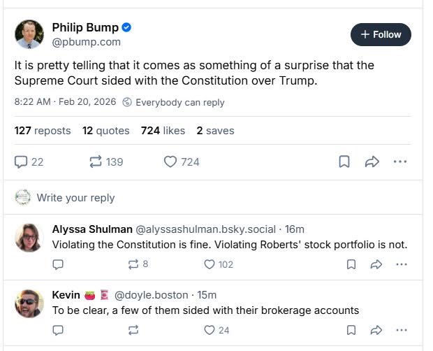 It is quite telling. Also, it’s Trump’s reaction that’s the “disgrace”…the constitution finally beat out the dictator.