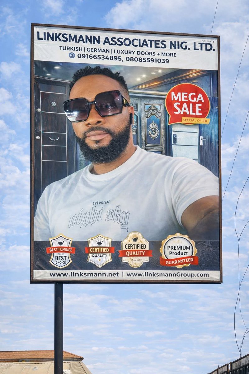 Hello my people, I came to you with a  good news. If you're looking for where you can buy the best quality foreign doors at an affordable price, LINKSMANN ASSOCIATES NIG LTD got your back. 

Contact us on the numbers you're seeing on the billboard today, and you will not regret.
