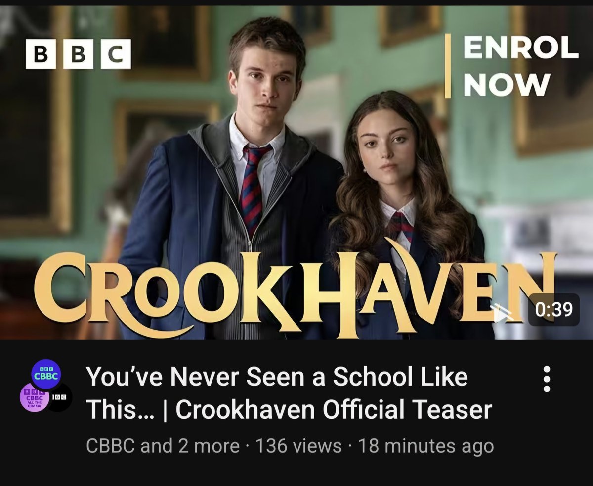 The teaser trailer for BBC's adaptation of CROOKHAVEN is here: youtu.be/YhnSbntA794?fe…