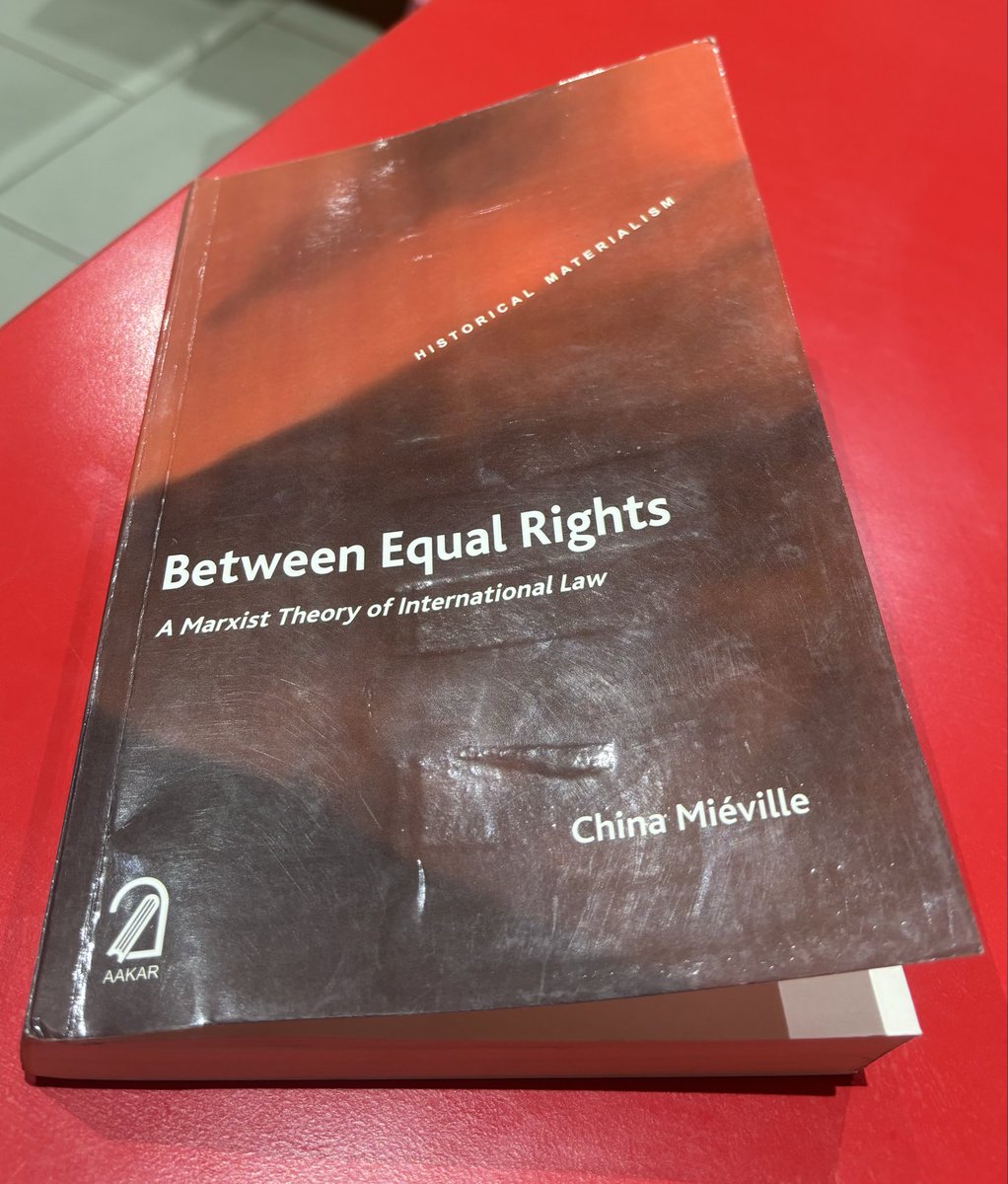 gautambhatia88's tweet photo. Finally got around to reading China Miéville, the legal scholar. 

I looked for shards of the lyrical science fiction writer leaping out of the legal prose, but this is a brilliant work of expository law on its own terms. And +100 for explaining Pashukanis better than Pashukanis. https://t.co/AQ0vRwuKDu
