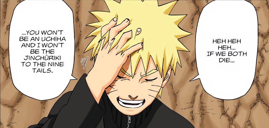 smiling like a goof as if he didnt just drop insanely homosexual and deeply romantic bomb to/about sasuke