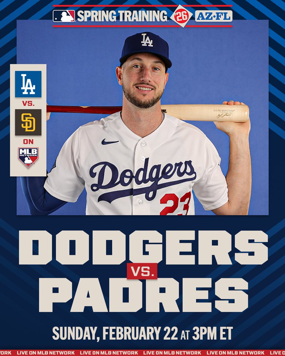 Kyle Tucker makes his Spring Training debut NEXT on MLB Network 👀
⚾🌵 Dodgers vs. Padres