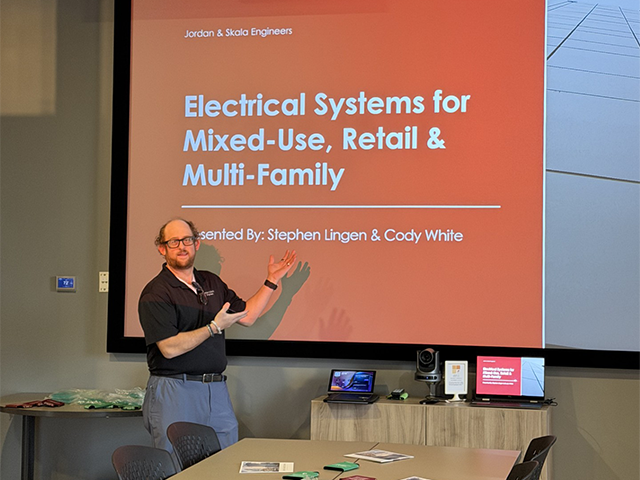 We were happy to be a part of KEPHART’s education series, where we had the opportunity to present our AIA-accredited course, Electrical Systems for Mixed-Use, Retail, and Multi-Family to the team.

Want to learn more? Schedule a #LunchandLearn with us! jordanskala.com/contact/