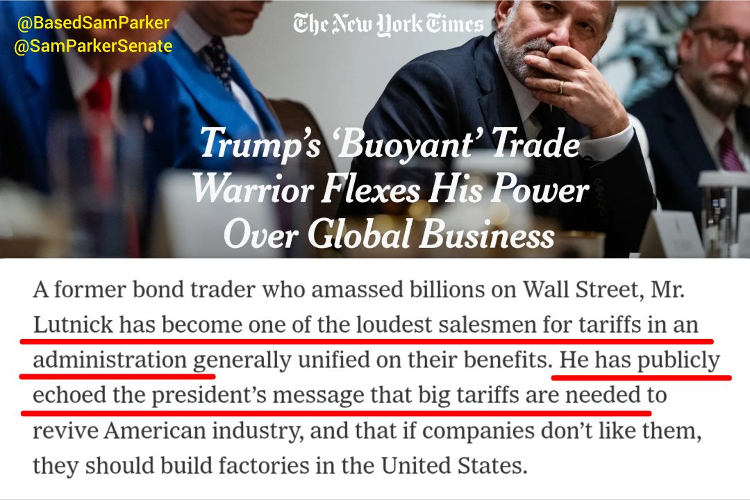 Howard Lutnick promoted the tariffs, while his family bought the rights to the tariff refunds for pennies on the dollar. And now they'll make out like bandits while Americans are left getting the shaft. 

As Jeffrey Epstein, Lutnick's neighbor for 21 years, said: "This is the way