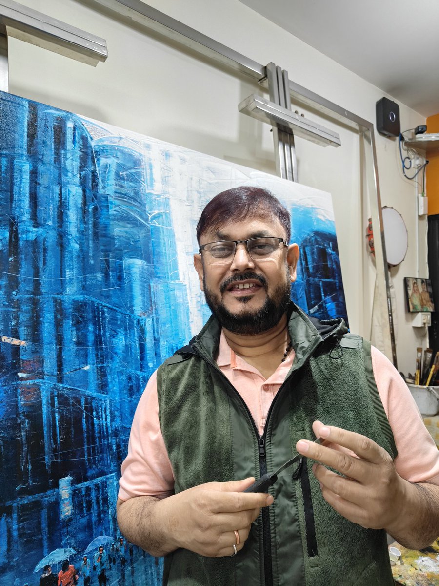 ArtistPurnendu's tweet photo. Painting is not merely what I do — it is who I am.
With every passing moment and every breath I take, I find myself immersed in the silent dialogue between colors, textures, and emotions. My canvas becomes a living space where thoughts dissolve into strokes and feelings transform https://t.co/5VDMFrHWiS