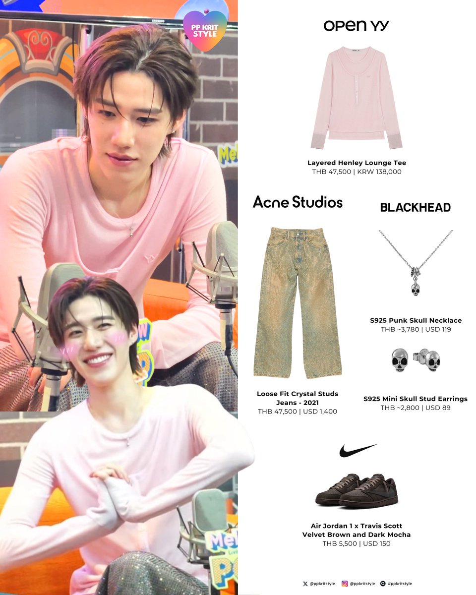 〰️ <a href="/ppkritt/">ppkrit</a> for #MellowPOPxPPKRIT #MellowPOPxPPKritguiltypleasure #guiltypleasure

#OpenYY Layered Henley Lounge Tee
#AcneStudios Loose Fit Crystal Studs Jeans
#Blackhead S925 Punk Skull Necklace, Mini Skull Stud Earrings
#Nike Air Jordan 1 x Travis Scott

#PPKritt #ppkritstyle