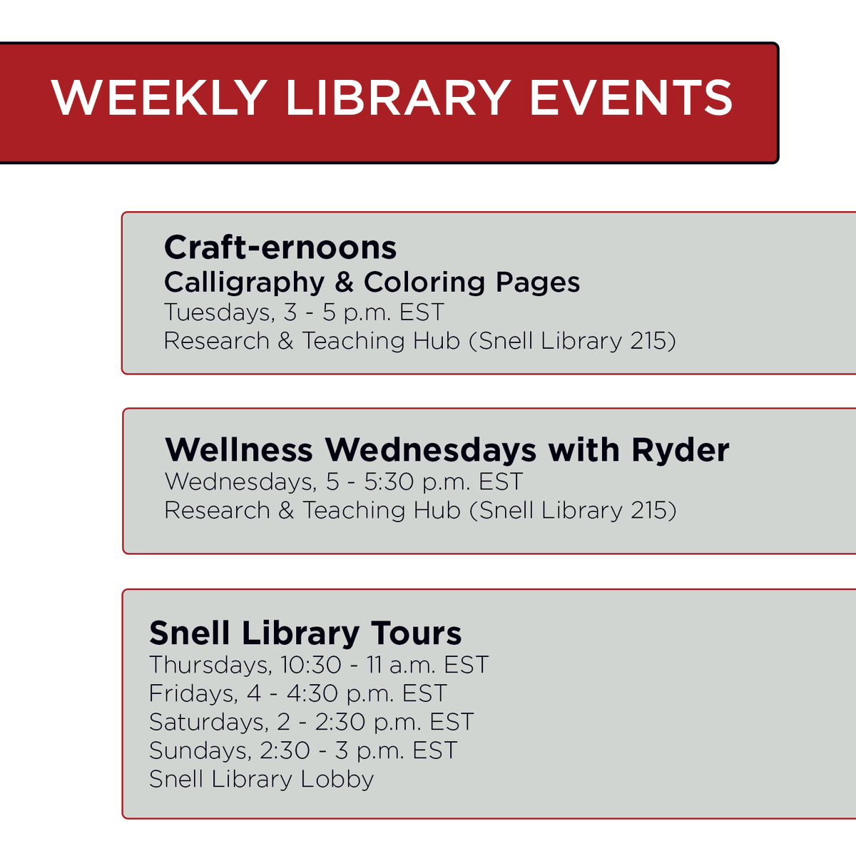 Northeastern University Library tweet media