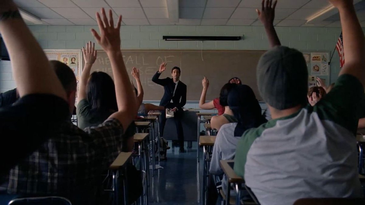 sinefilozofi_'s tweet photo. “ Ve hayatımda aynı anda hiç böylesine kendimden kopmuş ve bir o kadar da kendimde hissetmemiştim.”

🎥 Detachment (2011)
🎬 Tony Kaye https://t.co/SX33O2nyGl