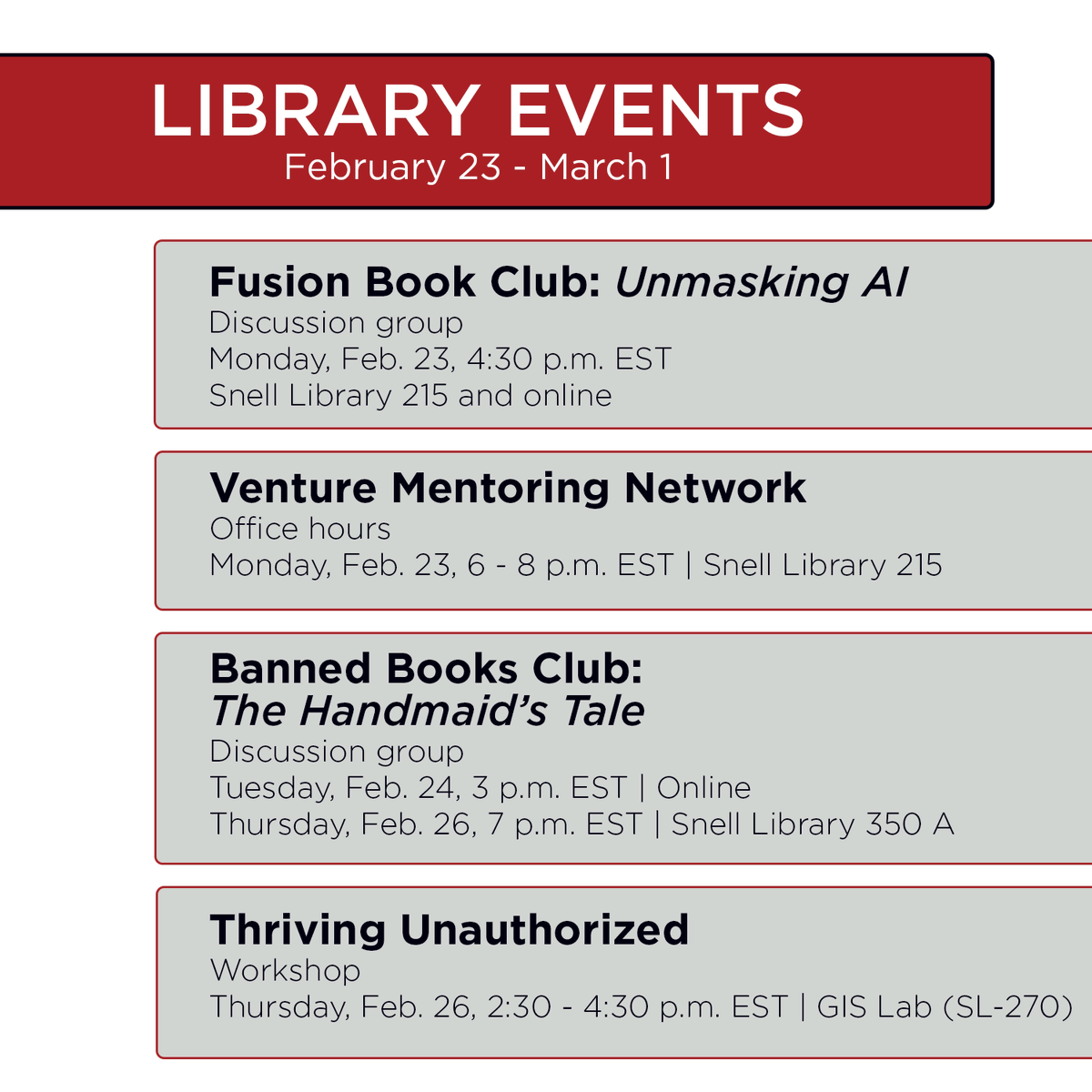 Northeastern University Library tweet media