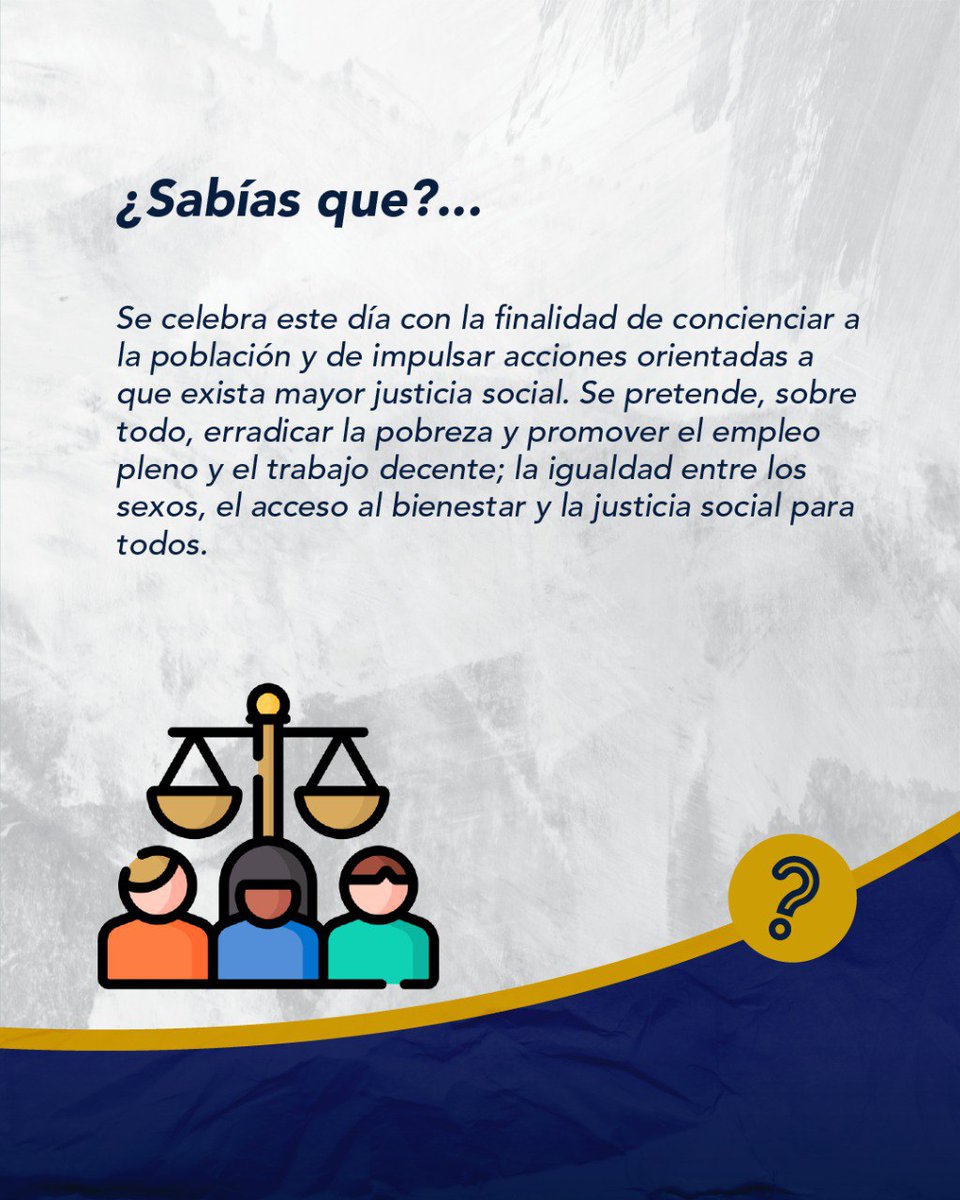 Justicia Social: Más que una frase, un compromiso real 🤝✨

¿Sabías que hoy celebramos el Día Mundial de la Justicia Social? Puede sonar como un concepto enorme, pero en realidad se resume en algo muy simple: que nadie se quede atrás.

La justicia social es el pegamento que