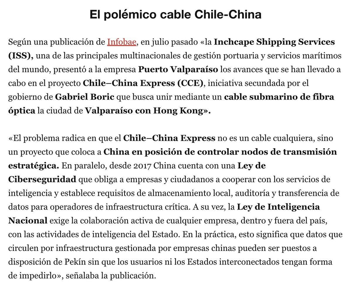 Boric nos quería vender a China saltándose a Estados Unidos

Ahora Marco Rubio de estados unidos está salvando Chile

infobae.com/america/americ…