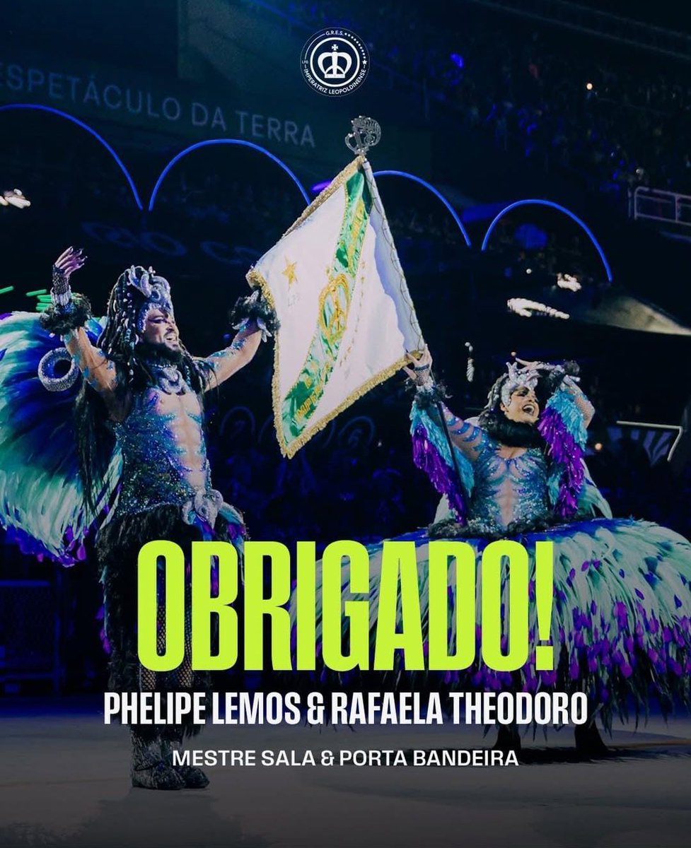 barrracao's tweet photo. 🚨 AGORA: Imperatriz Leopoldinense comunica a saída de Phelipe Lemos e Raphaela Teodoro, o primeiro casal de mestre-sala e porta-bandeira. https://t.co/kPkBgubaTW