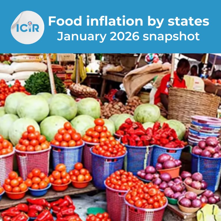 Jan 2026: Food inflation across states

Kogi: 19.84%
Benue: 18.38%
Adamawa: 17.29% 
Sokoto: 14.81% 
Nasarawa: 14.04% 
Niger: 12.16% 
Borno: 11.82% 
FCT: 11.75% 
Zamfara: 11.43% 
Kwara: 11.26%
Kebbi: 11.20% 
Osun: 11.01% 
Plateau: 10.45% 
Yobe: 10.44% 
Kano: 10.30% 
Ekiti: 9.67%