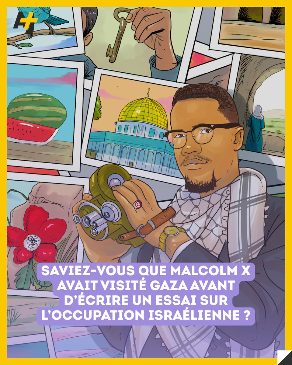 ajplusfrancais's tweet photo. Il y a 61 ans, Malcolm X, une des icônes afro-américaines des droits civiques, était assassiné. Mais saviez-vous qu’il s’était rendu à Gaza en 1964 ?

Un épisode méconnu de sa vie militante, que certain·es veulent aujourd’hui transmettre aux nouvelles générations. https://t.co/sAlDGzGQPc