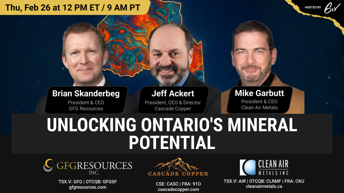 Join us for a live discussion featuring exploration companies working to unlock Ontario's mineral potential. Bring your questions and hear compelling stories from the front lines of exploration across the province.

Register here: bit.ly/4s4J77Y