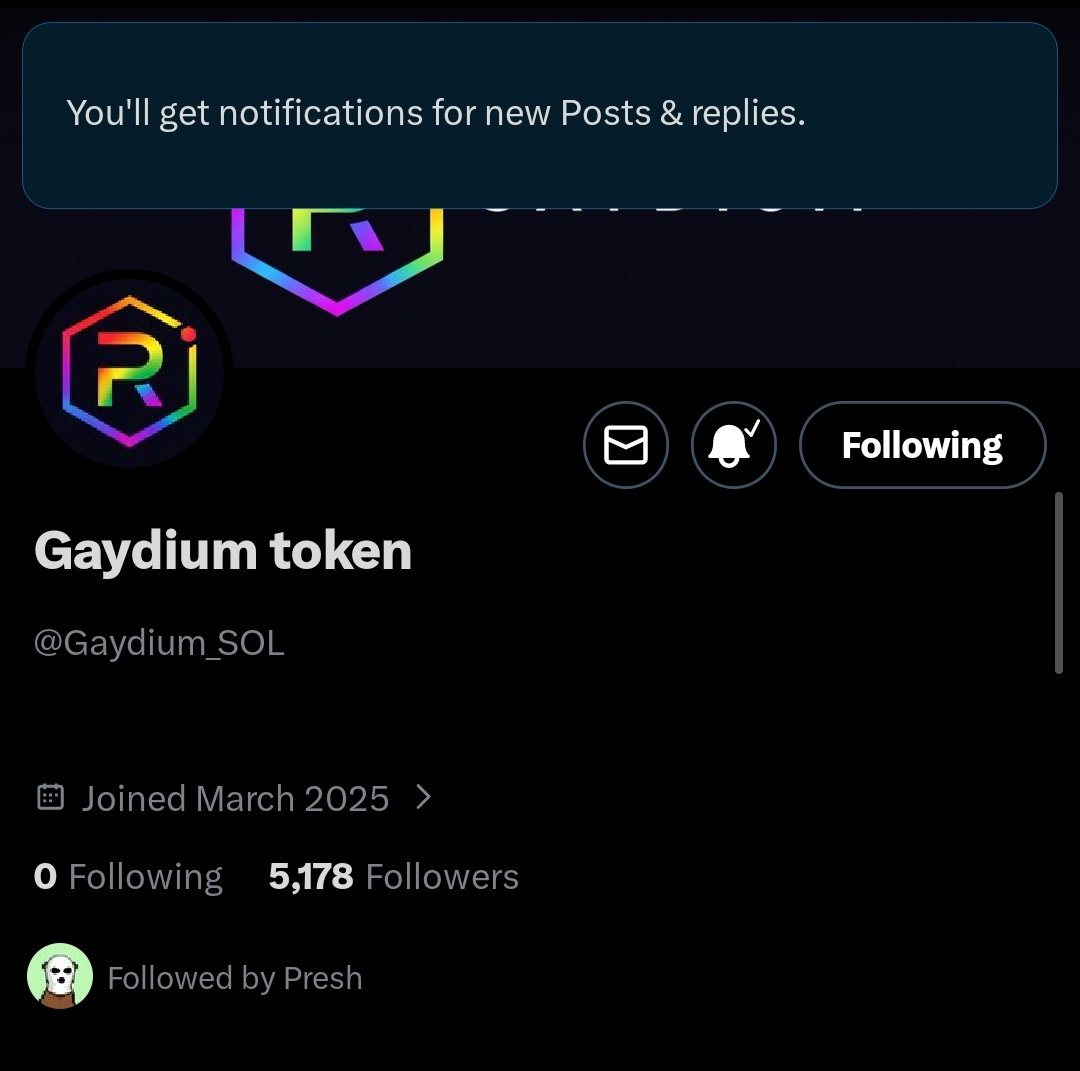 @Gaydium_SOL Following with notis 🔔 GL to me 

BPdorNvQhD4TaxWWgj2rGyzjjKX4zybGew79V8TyEr8B