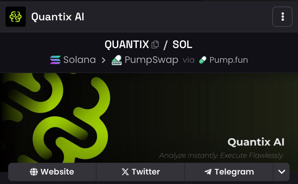 CryptoLord100x's tweet photo. $QUANTIX (UTILITY) (SOL)

You can use Quantix AI to trade on Hyper Liquid and Binance Futures

It’s an AI native derivatives desk. 

It works like a smart system with multiple AI agents. It studies big market trends, futures and options data, blockchain activity, market mood, and price movements.

Then it quickly gives you clear trade ideas, risk levels, and strong signals to help you make decisions

https://t.co/SYhMecMZBd

CRNjUJn2xQoEwJj2N16WJSMcZ5Eti8xHuoSpW6r6pump

https://t.co/JfgQUCpxtK