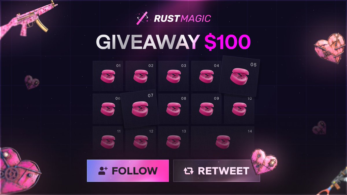 $100 GIVEAWAY!

RT this post &amp; Follow <a href="/RustMagicCom/">RustMagic.com</a> to enter - giveaway drawn in 5 days.