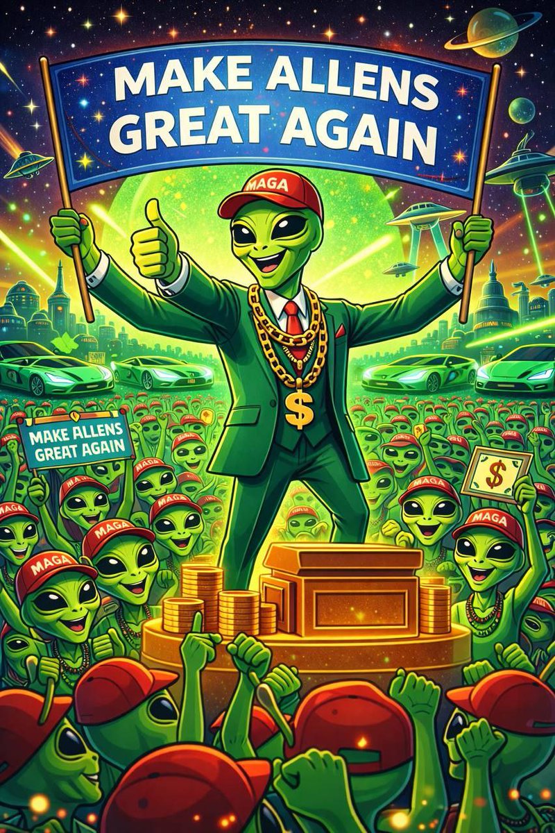 Alchemist042's tweet image. $MAGA
Make Aliens Great Again. Clean launch, solid feel. Bullish for the future

Hon2rHAiqkcDtUzL5gA2vjXPr7T1MPCK2UT2AHKCpump