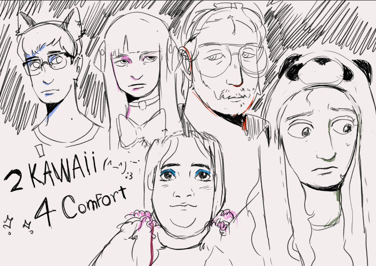 Alfacce_'s tweet photo. Watched "2 kawaii 4 comfort" last night and practiced some stylization ^^ https://t.co/MzHg5vZNa6