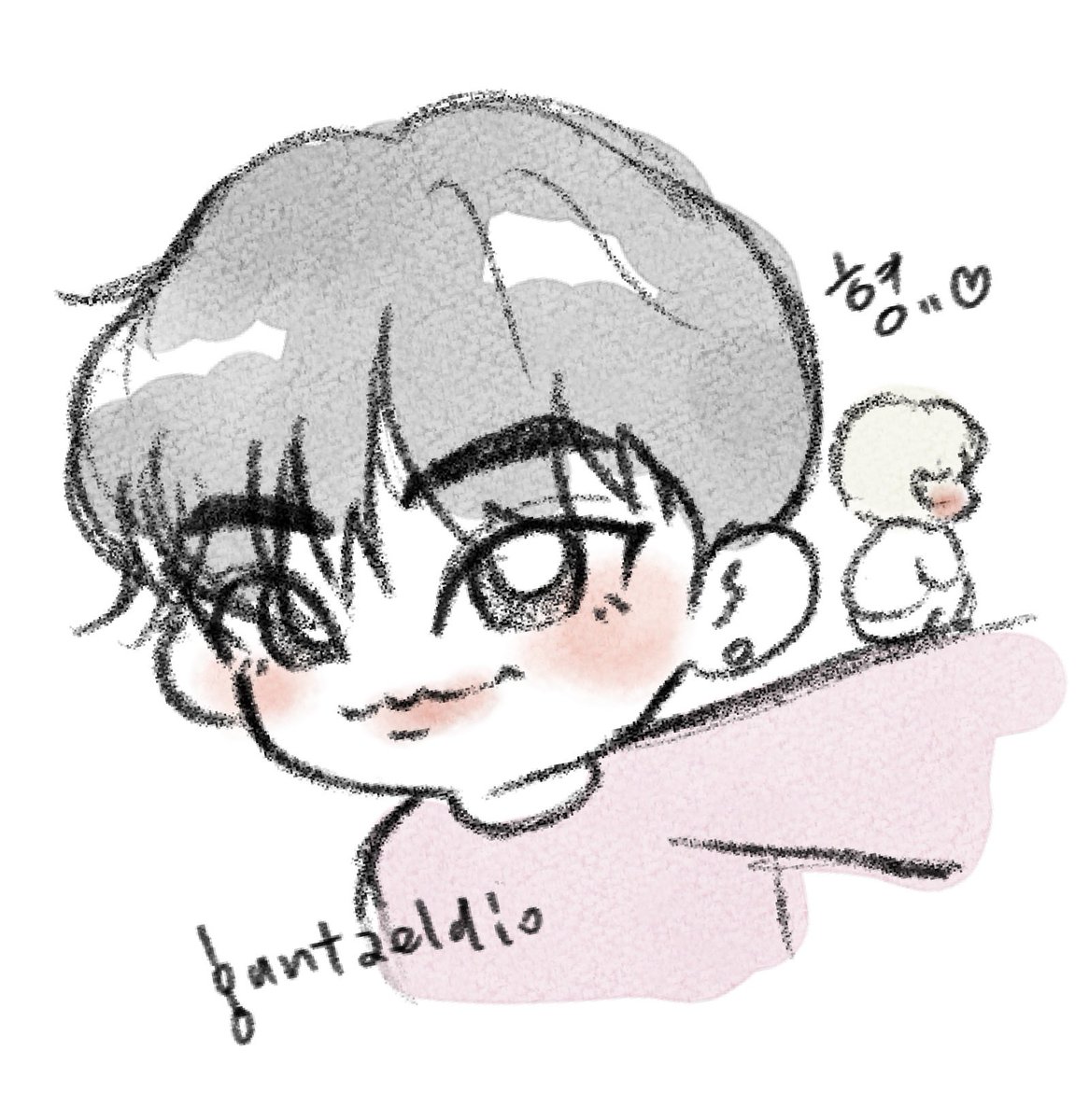 🐷셀카..💕 ( with 🐤） #건탤