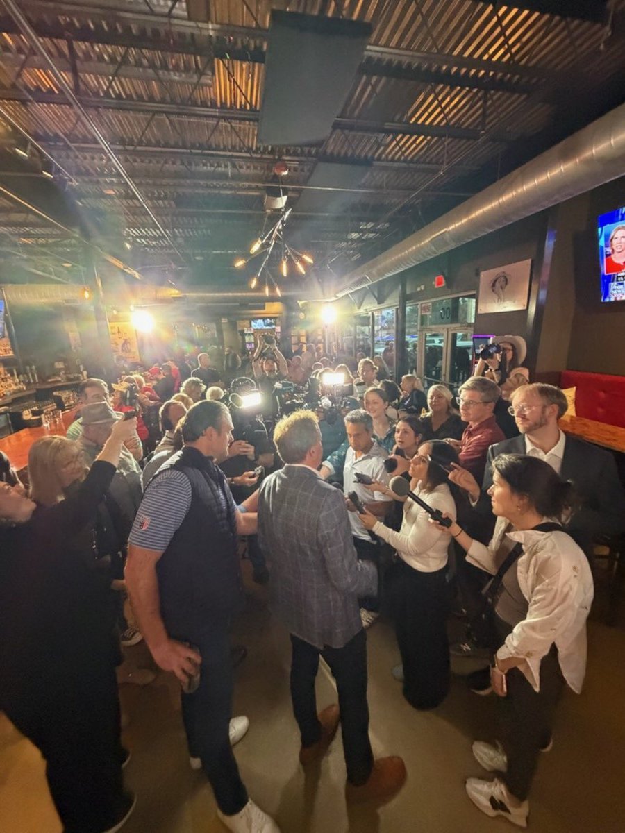 SaraGonzalesTX's tweet photo. A TALE OF TWO CANDIDATES:

On the left, @JohnCornyn can barely draw a handful of people to his rally.

On the right, @KenPaxtonTX’s rally looks more like a rock star’s concert.

Texans, are you ready for a change??

Now, GET OUT AND VOTE PAXTON! https://t.co/2SfRjFWJH7