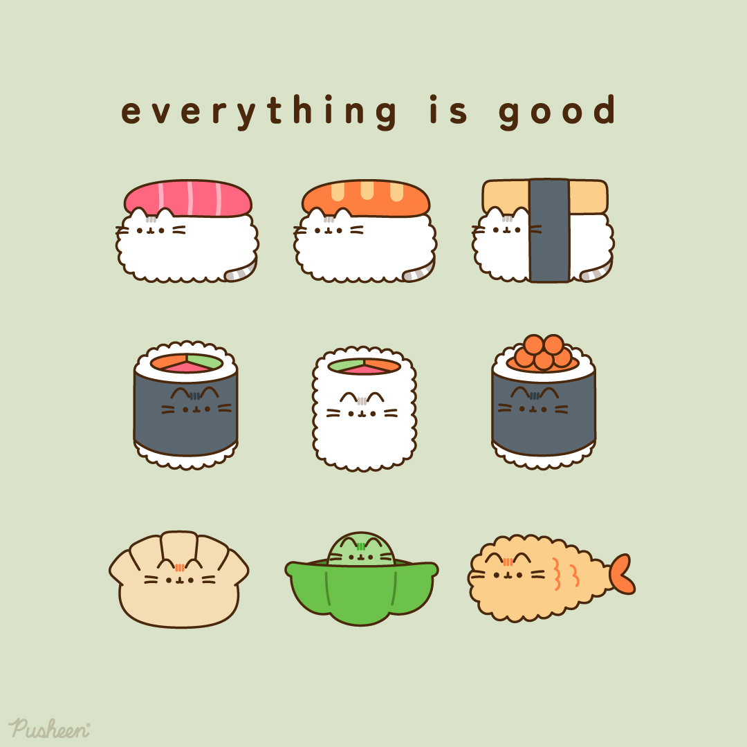 Pusheen's tweet image. 🍱💖