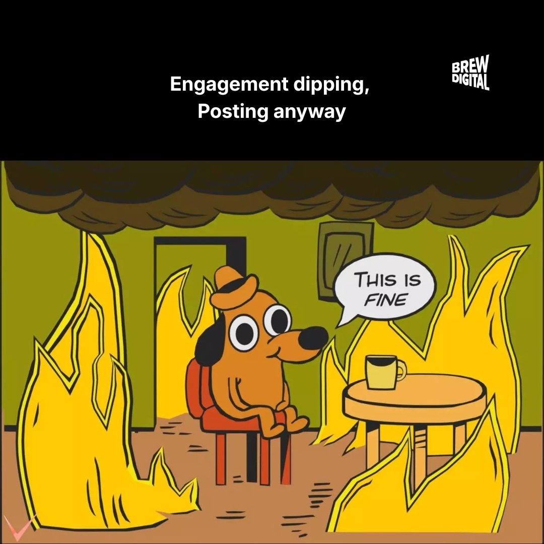Sometimes engagement dips even when the work is solid.

The test isn’t whether you panic, it’s whether you keep showing up anyway.

#socialmediamarketing #contentcreation #engagementtips