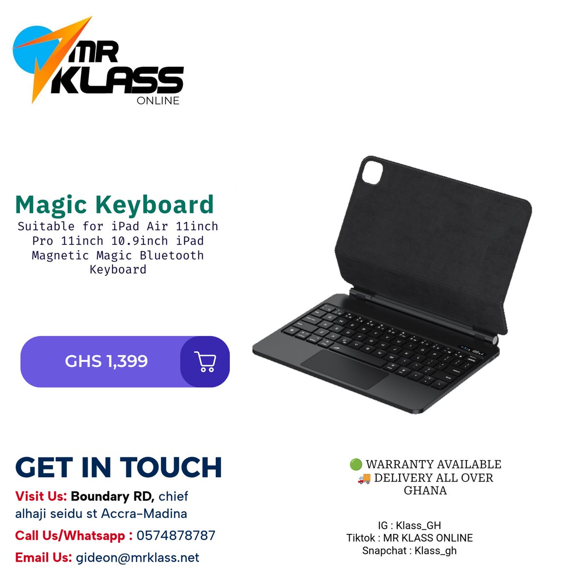 Type smarter. Work faster. ⌨️✨
The Magic Keyboard delivers smooth, responsive typing with a sleek design and long battery life — perfect for Mac, iPad, and everyday productivity.

 #applekeyboard #ipadprokeyboard #ipadkeyboard #magickeyboardipad #magickeyboard