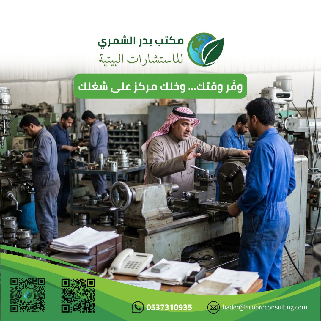 ecoprconsulting's tweet photo. وقتك في الورشة ثمين.
خل التصريح البيئي علينا
وخلّ تركيزك على شغلك.

#تصريح_بيئي #ورش_سعودية #وفّر_وقتك https://t.co/Z0BE8K0c73