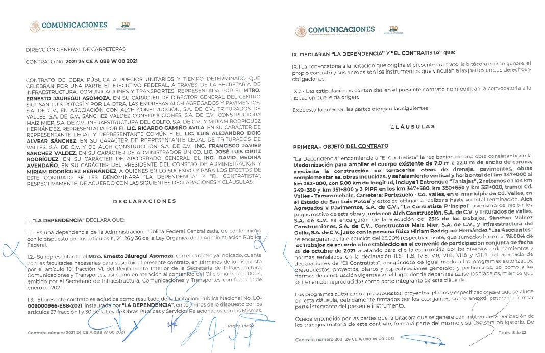 🔎 De los embargos al boom de contratos públicos.

Durante el sexenio de AMLO, Maizmier —constructora ligada a la familia Maiz y asociada con Next Energy— obtuvo cerca de 750 mdp en contratos federales vía SICT y Sedatu.

Obras en SLP y QRoo, además de convenios millonarios
