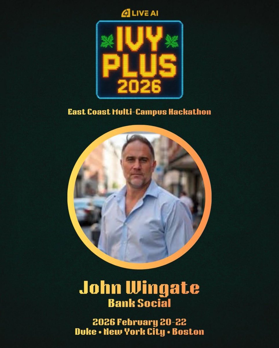 BANKSOCIALio's tweet image. Last year, #BankSocial tested a theory at @Harvard, putting the right people, real problems, and real rails in one room and watching students build real innovation, not demos.

Now we’re back for #LiveAi Ivy Plus 2026 @DukeU, bringing real finance infrastructure to builders and