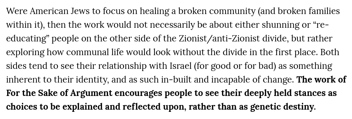 appreciate this initiative for naming what many communal leaders refuse to understand

the question isn't what we do about the views of those in disagreement

it's how we come together in community, how leadership makes the changes that will allow the dissenters back in the tent