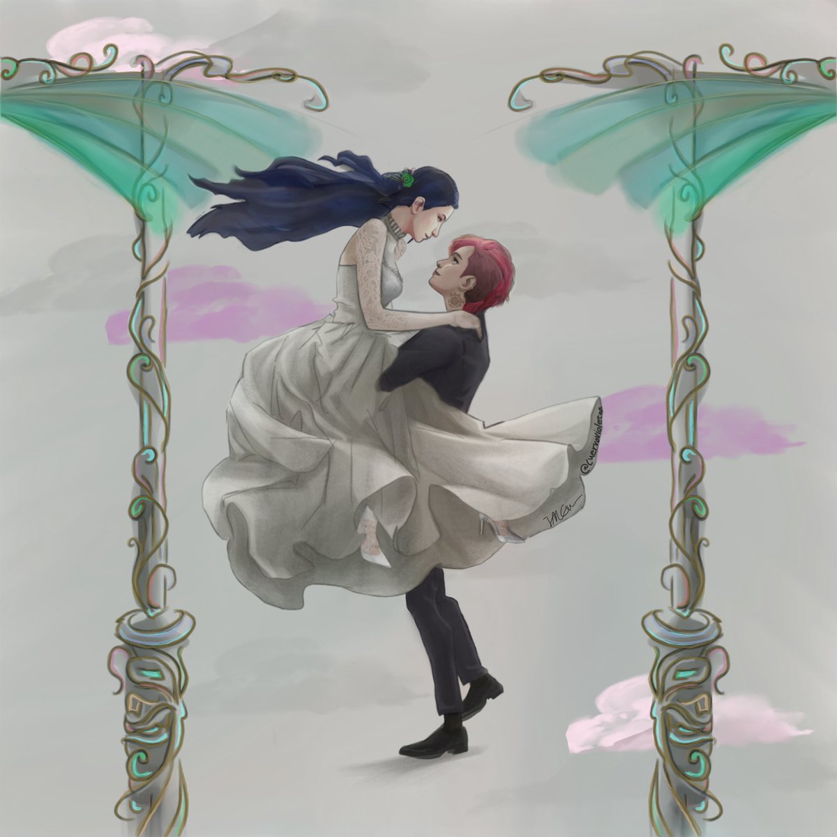 CuervoVioletaa's tweet image. #caitvi #dancing completed! 🥹💙🩷