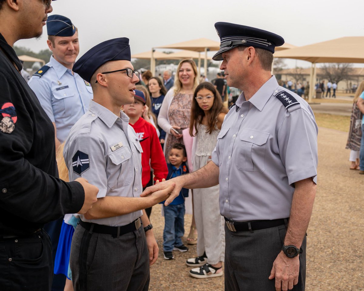 I mentioned to my friend that this photo will be timeless. At a young age he is shaking the hand of the 2nd <a href="/SpaceForceCSO/">General Chance Saltzman</a>. In 20yrs by the time he is where I am staring in the background, the USSF will have evolved, and he will recall this moment in his own history.