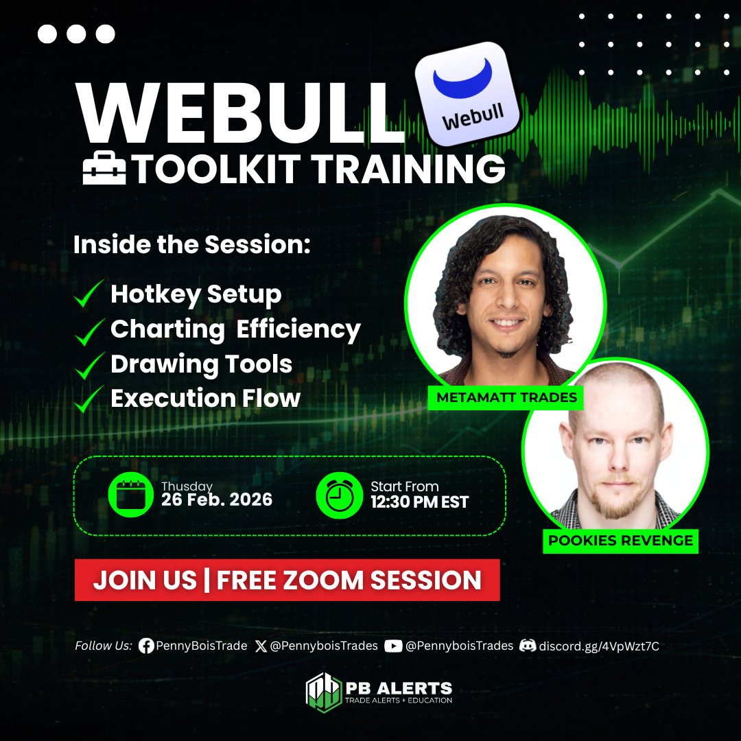 🚀 100% FREE WEBULL TOOLKIT WEBINAR 🚀

Still clicking around on Webull instead of flowing through your trades? Let’s fix that.

Save your seat here:
 zoom.us/webinar/regist…

Serious traders master their tools. 📊🔥

🗓 Feb 26, 2026
⏰ 12:30 PM EST
💻 Free Live Zoom Webinar
