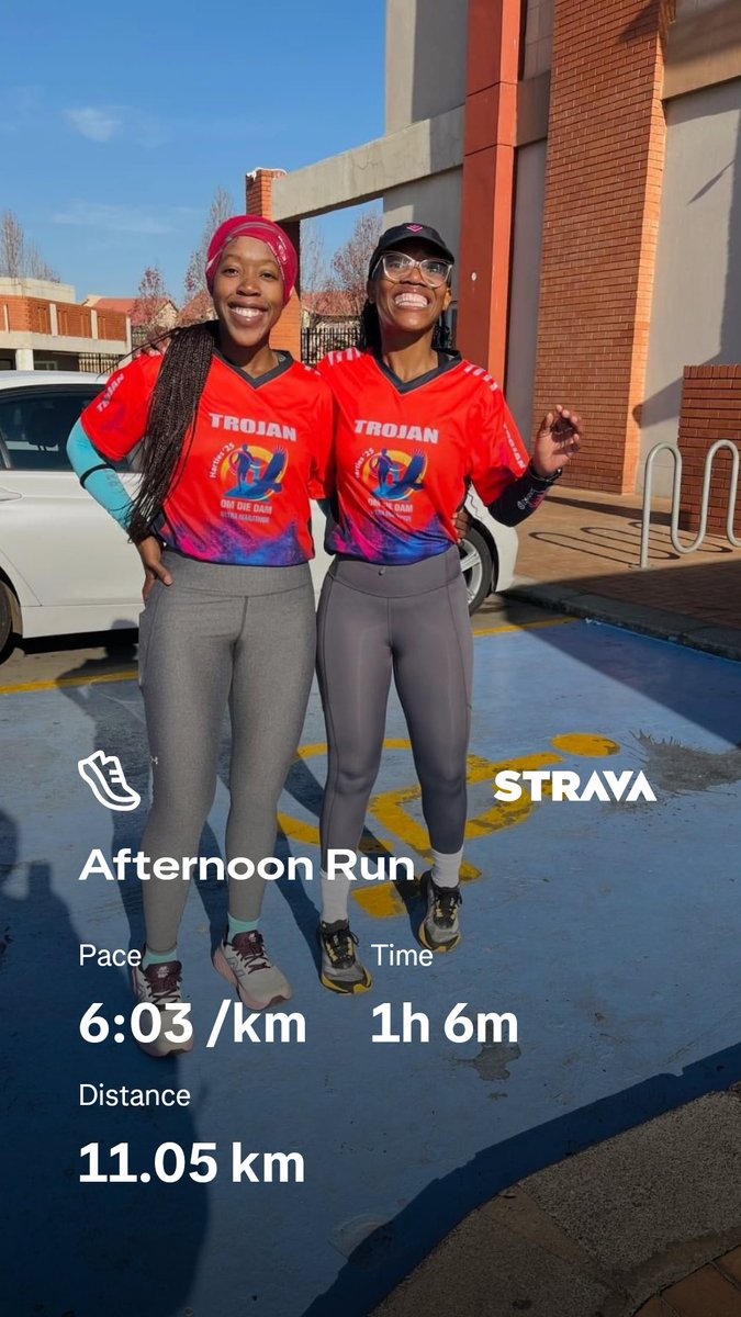 CaThiii_M's tweet photo. Yesterday, girlie ran with @bless__29 🥰❤

Today is rest day! 😊
Pretoria Marathon awaits on Sunday! 

#FetchYourBody2026 #RunningWithTumiSole #IChoose2BActive #VitalityActiveRewards #IPaintedMyRun https://t.co/BQOyxeAFcF