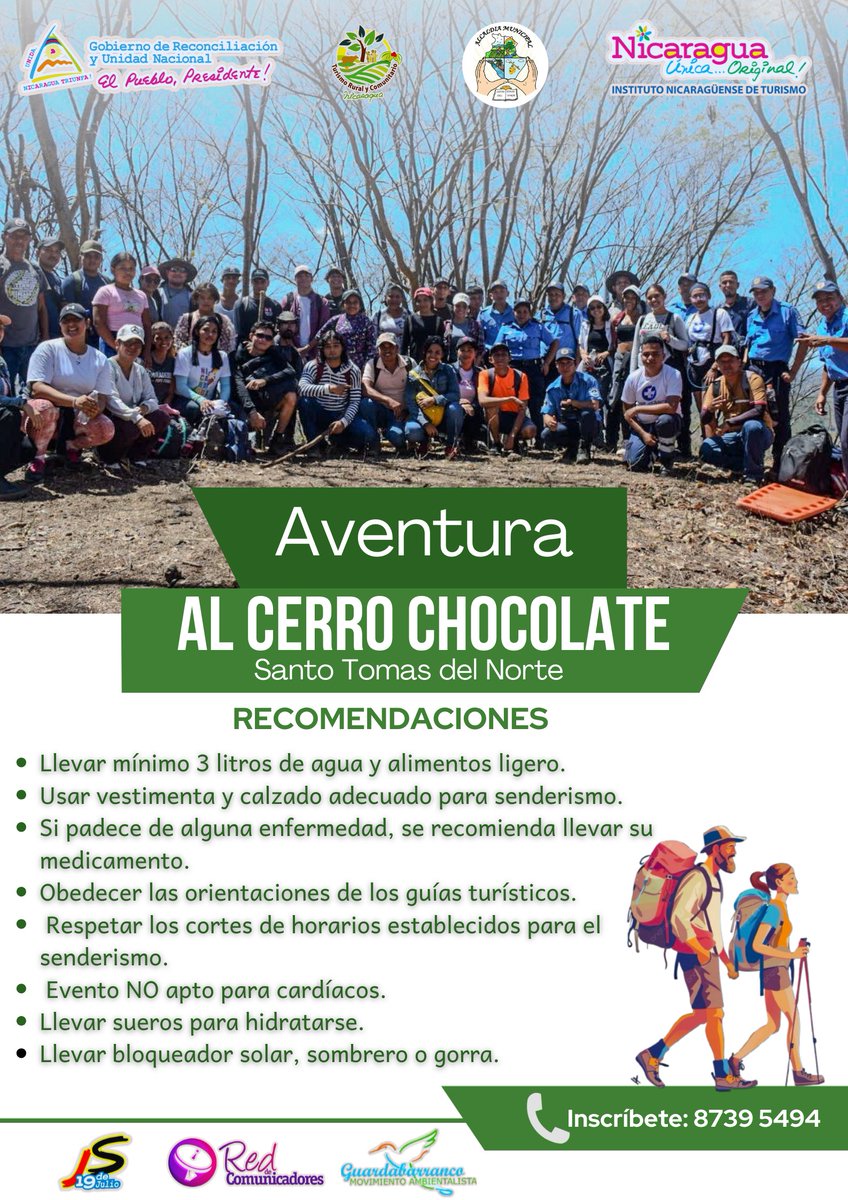 2 días para la próxima aventura, y aquí te compartimos las recomendaciones 👇
¿Ya estas listo para tu día con la naturaleza?  💚
#NicaraguaFascinanteIrresistible