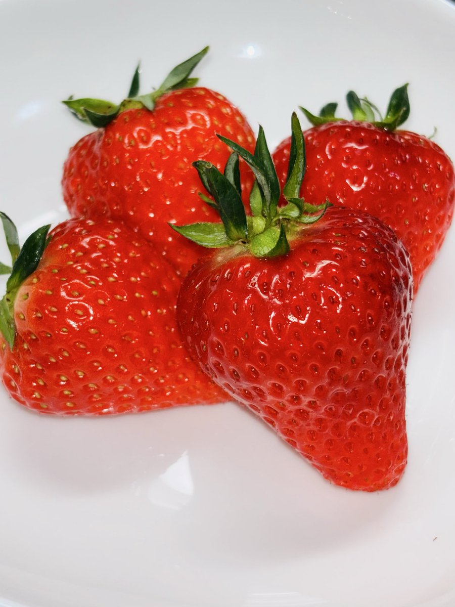 55mametank's tweet photo. 食品サンプルみたいに綺麗なイチゴだ🍓 https://t.co/CDT8ZTxZGm