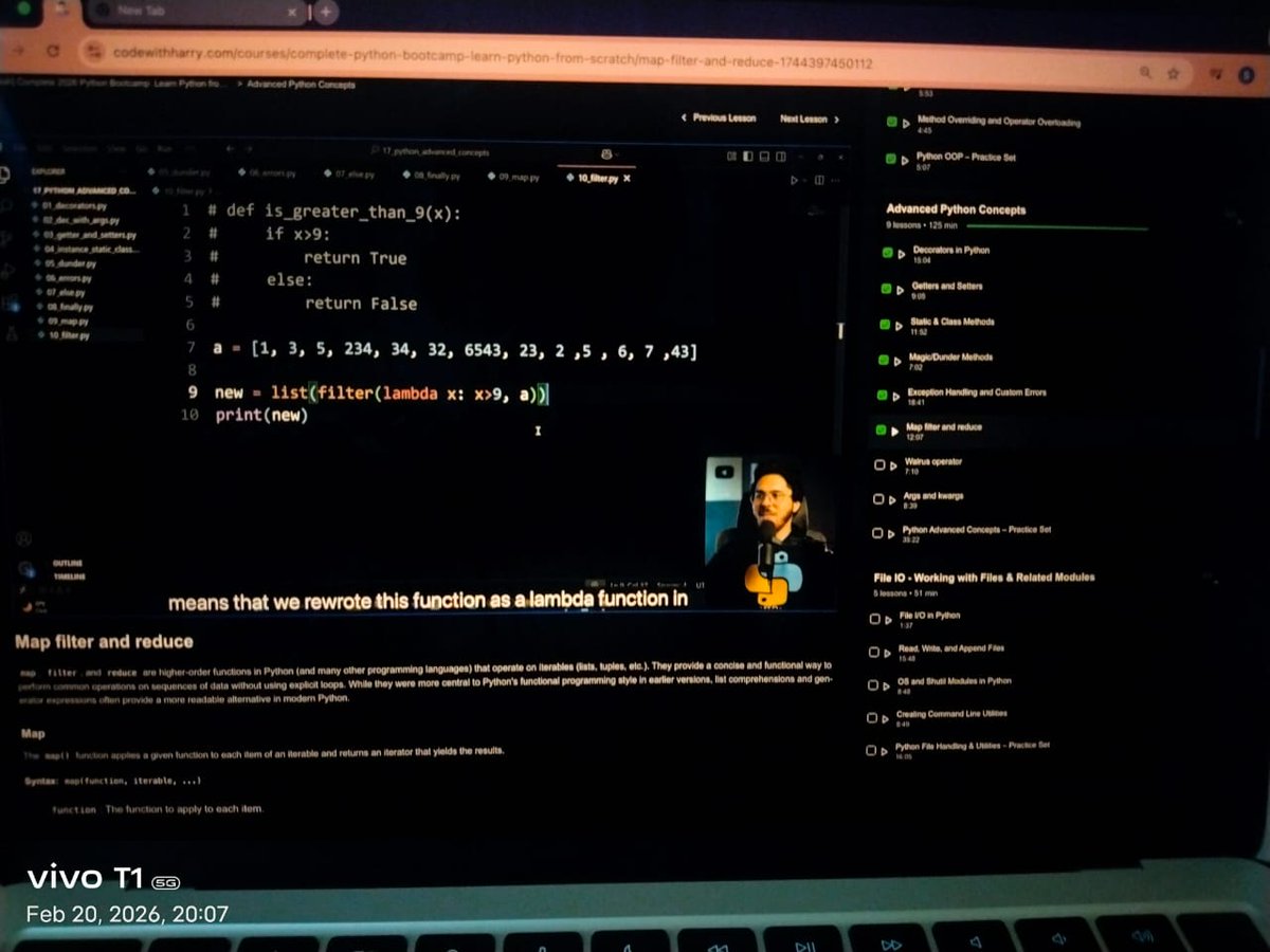 rar_sachin001's tweet photo. 🚀 Python Journey – Day 13 🐍
Advanced concepts unlocked 🔓
Magic (dunder) methods ✨ | Exception handling ⚠️
Custom errors 🛠️ | map, filter, reduce 🔄
Walrus operator 🦦 | *args &amp; **kwargs 📦
Leveling up daily 💪
#Python #LearningJourney #Day13 #AdvancedPython #Coding 🚀 https://t.co/g6qmIcMXdH