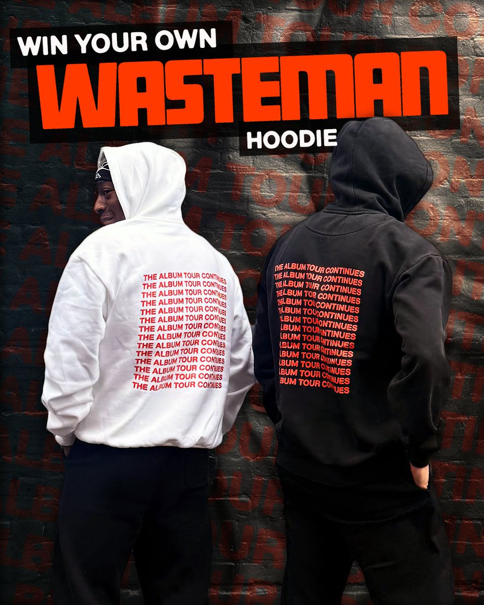 the album tour continues 🔥. 

for your chance to win an exclusive #WASTEMAN hoodie, like and comment on this post, telling us who you’re taking to the cinema this weekend.
 
#WASTEMAN - in cinemas now. terms and conditions apply – see link in bio