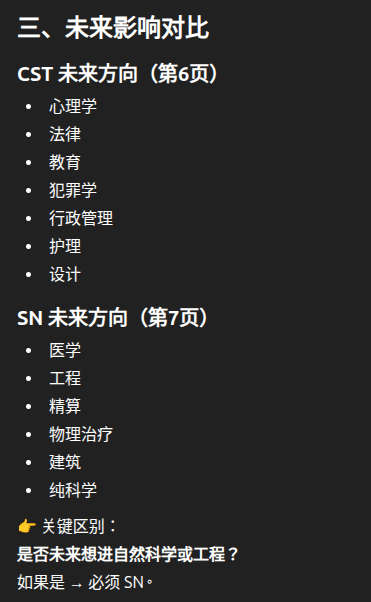 未来 2个方向，可供参考：
1, 数学 ，音乐 老师：
       工作想对稳定，假期多，工资上限不高
   ---- 如果 觉得 孩子多 吵，不要选，想想 小学老师       
2, 金融行业（投资分析）
        挣钱多，压力大，基础岗位会被 AI 取代
   ---- 对 学习成绩 要求很高，竞争压力很大