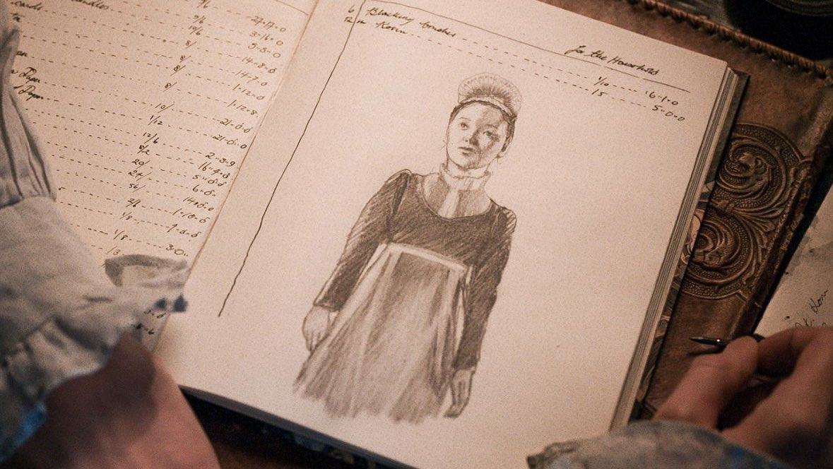 la faccia di un uomo che ha trovato tutti i libri contabili disegnati