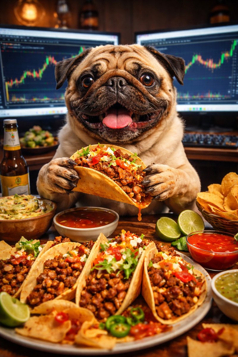 $UhOh just took profits… and turned them into tacos. 🌮🐶

Grease on the paws.
Salsa on the wrinkles.
Charts still open.

Real degens don’t clock out — we just eat between pumps.

Built different.
Fed different.