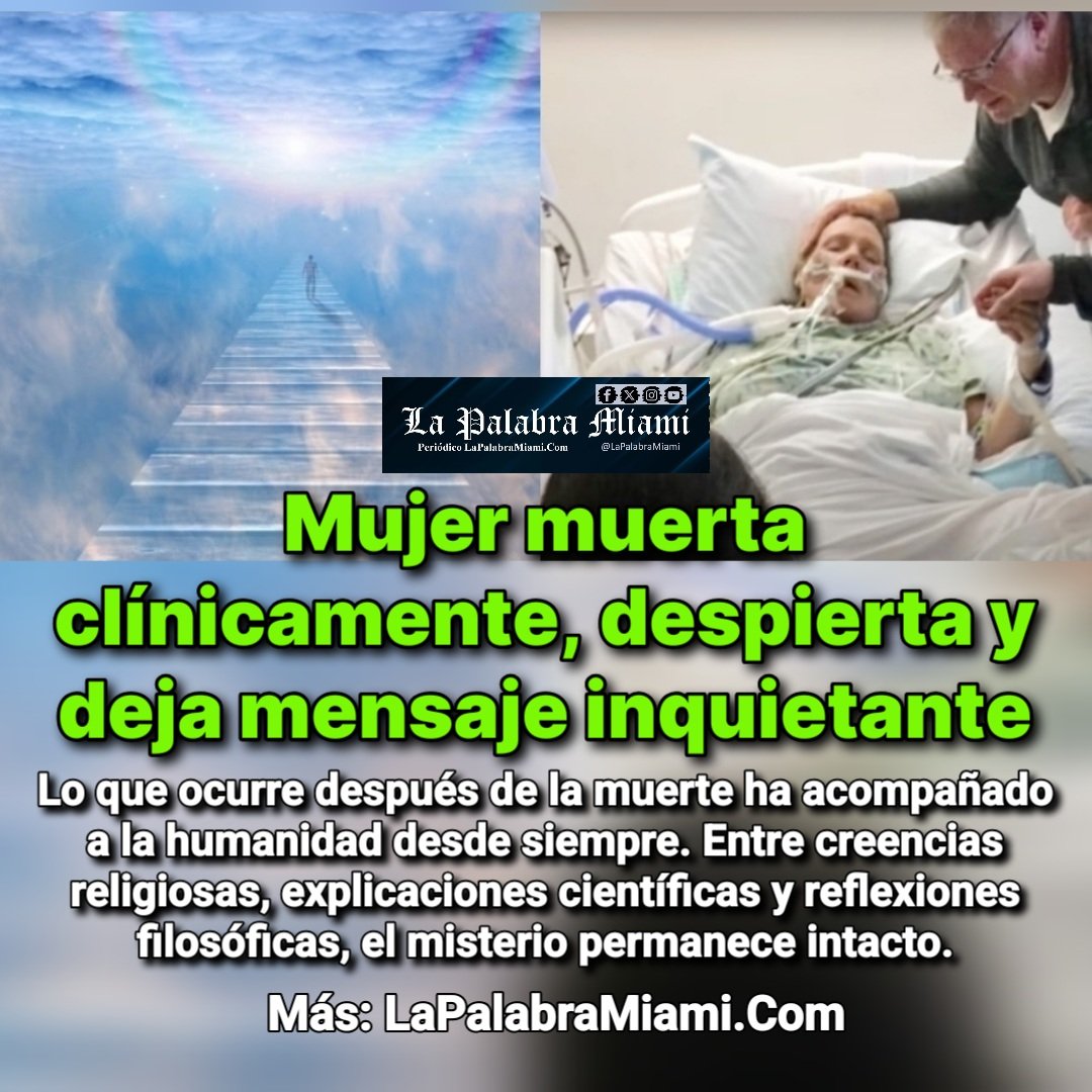 Tras sufrir un paro cardíaco, Tina Hines fue reanimada varias veces, luego de permanecer casi media hora muerta clínicamente. Su testimonio ha reavivado el debate sobre la vida después de la muerte.
Más: LaPalabraMiami.Com