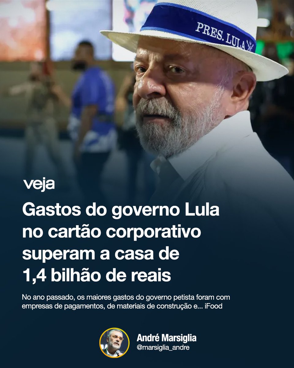 O governo Lula gastou mais de 423 milhões de reais no cartão corporativo em 2025.

Os maiores gastos, segundo dados do próprio governo, foram com empresas de pagamentos, de materiais de construção e... iFood.

No ano passado, VEJA mostrou que apenas a Presidência da República