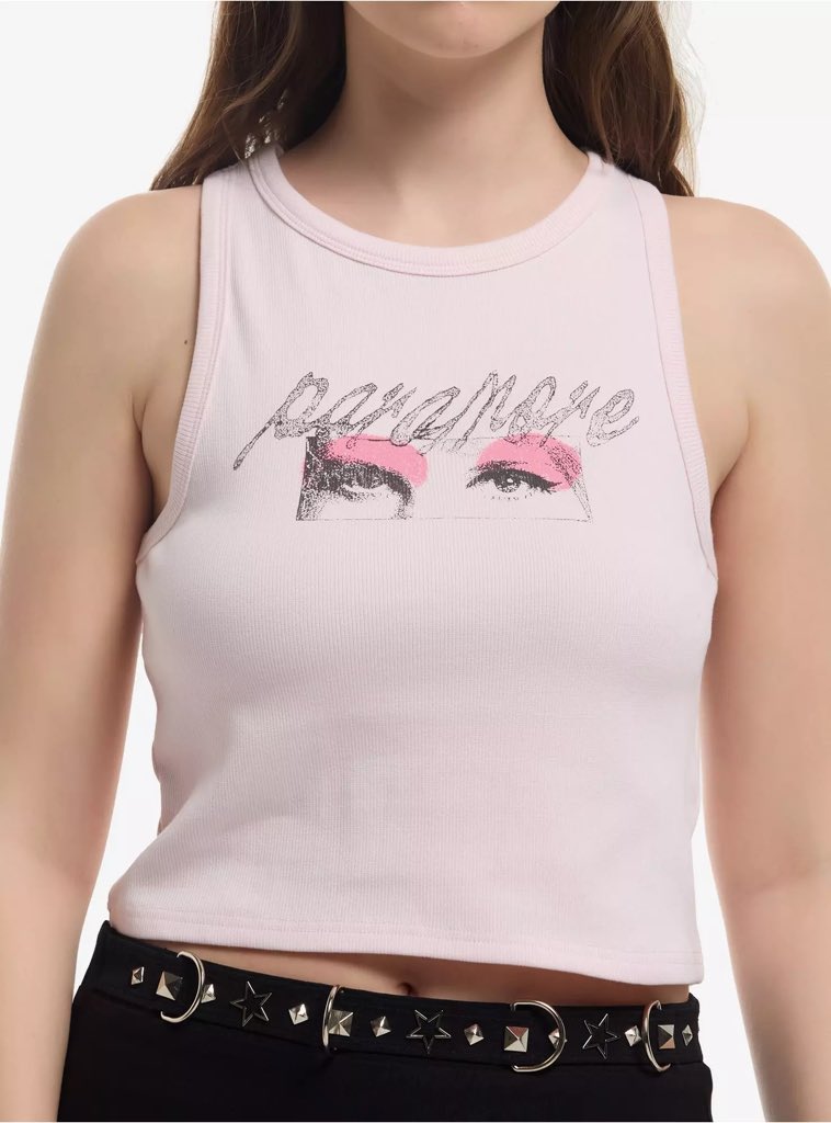 paramoremusicom's tweet photo. A new Paramore Eyes Pink Girls Tank Top is now available at Hot Topic https://t.co/QnmhMWEUAQ