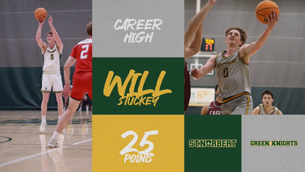 In our win over Aurora, sophomore guard Will Stuckey scored a career high 25 points! #gogreenknights⚔️