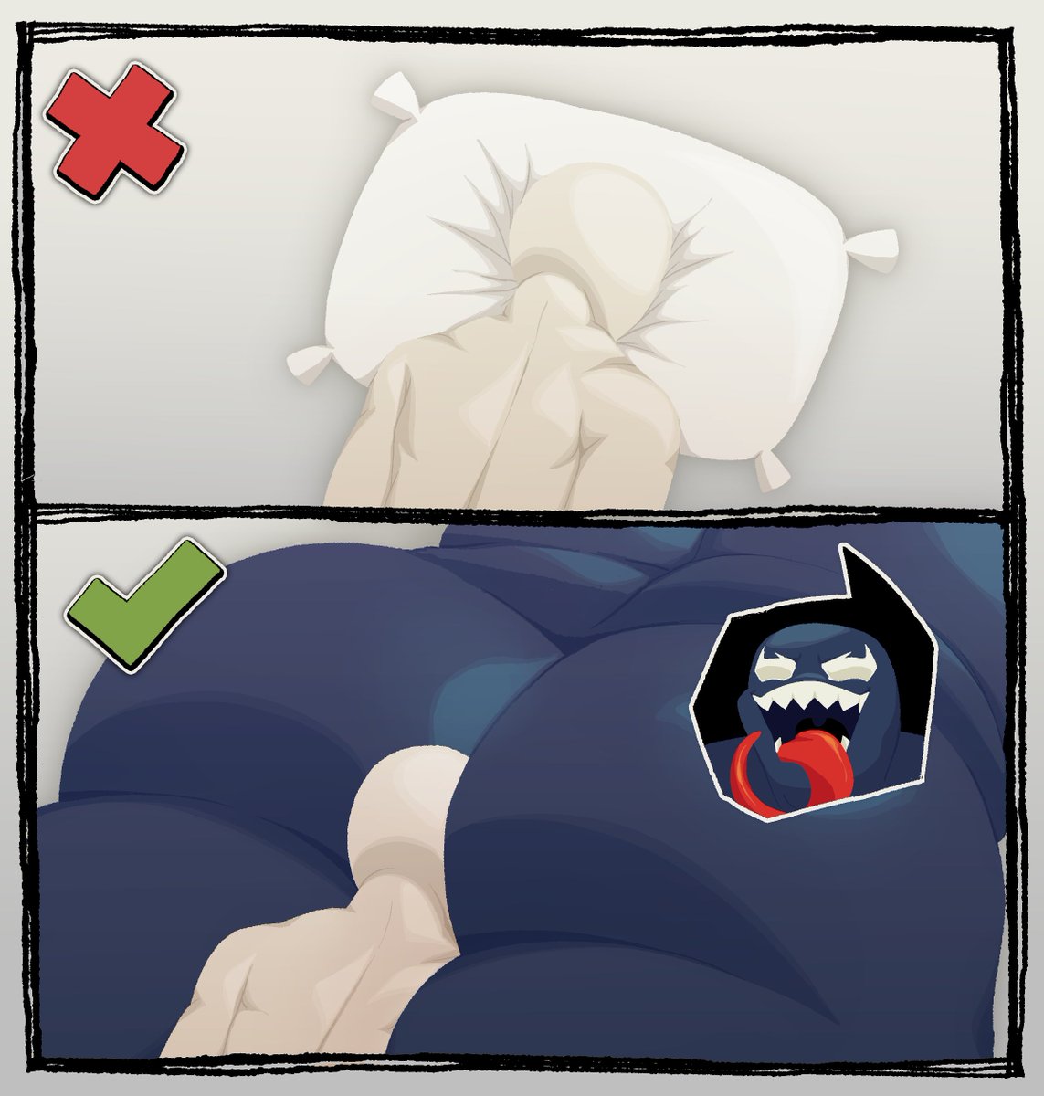 Is Venom’s ass better than a pillow? 🤔🍑
